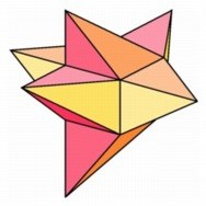 The fold-out pattern for an off-center hyperpyramid.