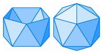 A pentagonal antiprism and the completed icosahedron