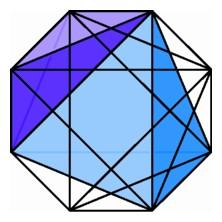 Projection of the 16-cell into the plane