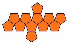 a strip of 10 pentagons