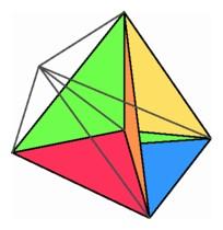 connect the boundary of a five-triangle Möbius band to a point.