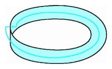 closed curve in space near the center of a Möbius band meets the band an odd number of times.