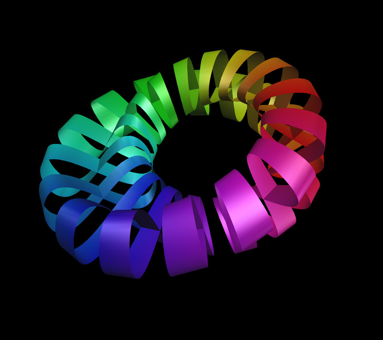 the figure eight Klein bottle projected from four-space.