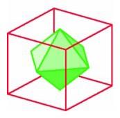 The octahedron is dual to the cube